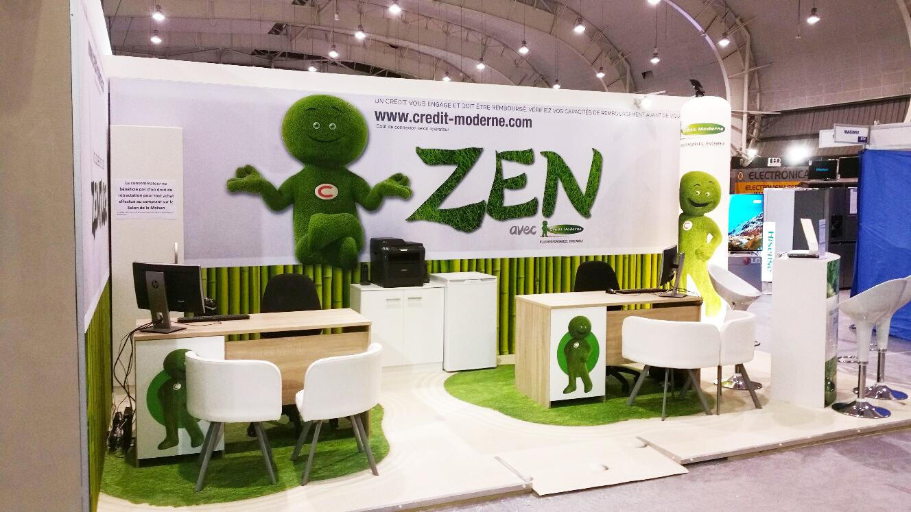 Stand crédit moderne