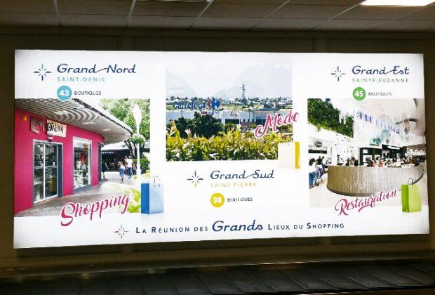 Caisson lumineux aéroport Rolland-Garros